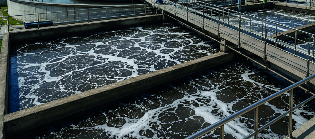 Aeration basins within a wastewater treatment process